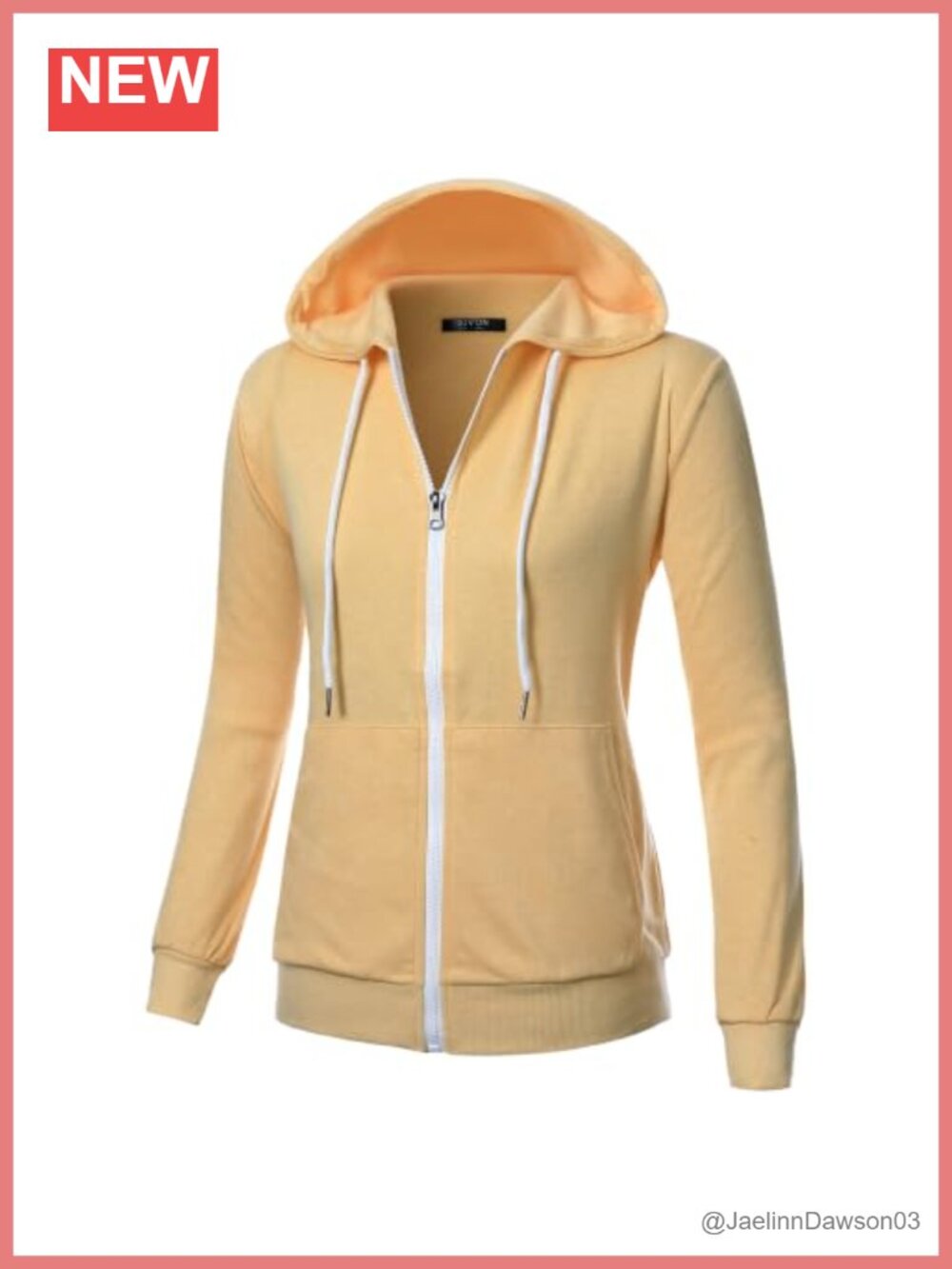 Women's Cotton Blend Full Zip Up Hoodie Basic Casual Layering Hooded Jacket